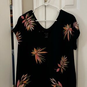 A New Day Navy Floral Blouse